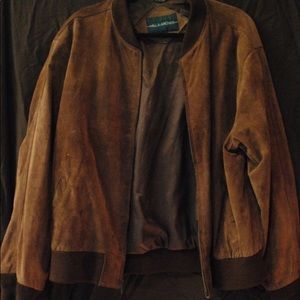 Vintage suede bomber jacket